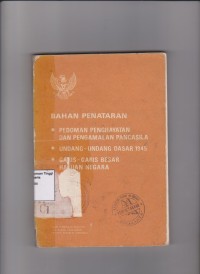 Bahan penataran: pedoman penghayatan dan pengamalan pancasila, undang-undang dasar 1945, garis-garis besar haluan negara. STIE