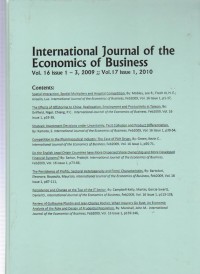 International journal of the economics of business 2009, 2010.Jurnal STIE