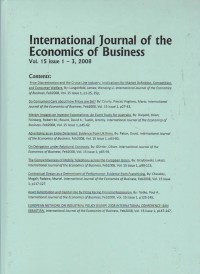 International journal of the economic of business, 2008.Jurnal STIE