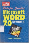 Belajar sendiri microsoft word 7.0 for windows 95 (1997)