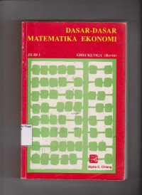 Image of Dasar-dasar Matematika Ekonomi. Jilid 1