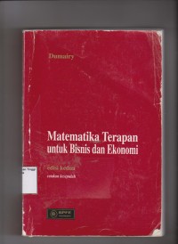 Matematika Terapan untuk Bisnis dan Ekonomi (Edisi 2)